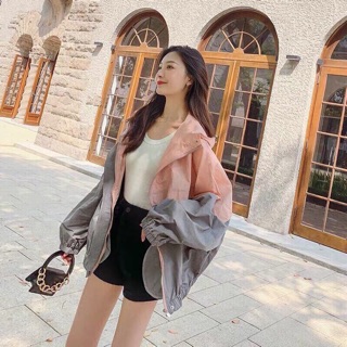Áo khoác dù phối màu