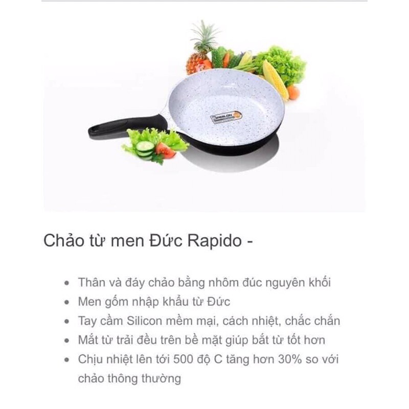 CHẢO RAPIDO 26-30cm ĐÁY CHẤM