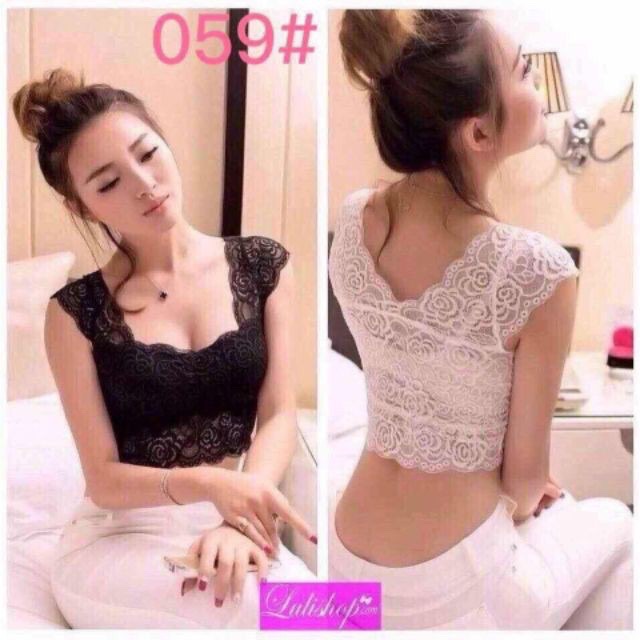 (059)bra crop tay hến cực trẻ