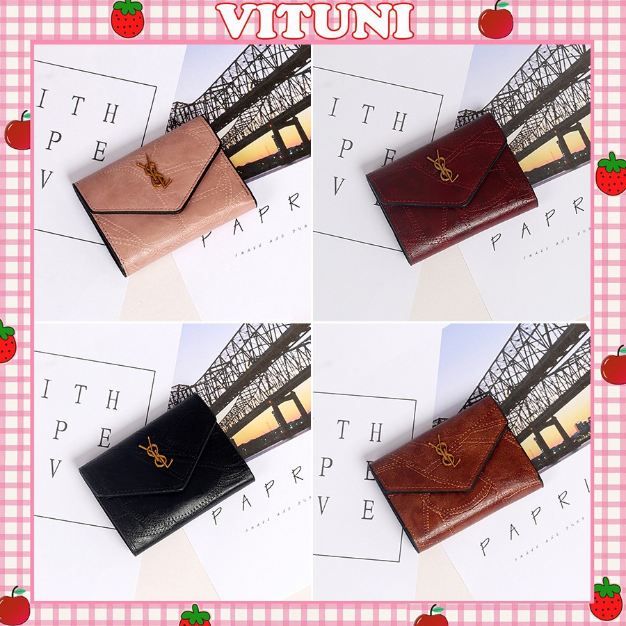 Ví nữ cầm tay Vituni bóp cầm tay da nữ mini thiết kế sang chảnh VN18