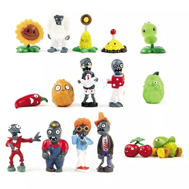 Tái sinh 16x Plants Vs Zombies Đồ Chơi Series Trò Chơi Vai Trò Hình Màn Hình Đồ Chơi NHỰA PVC-quốc tế-zalc