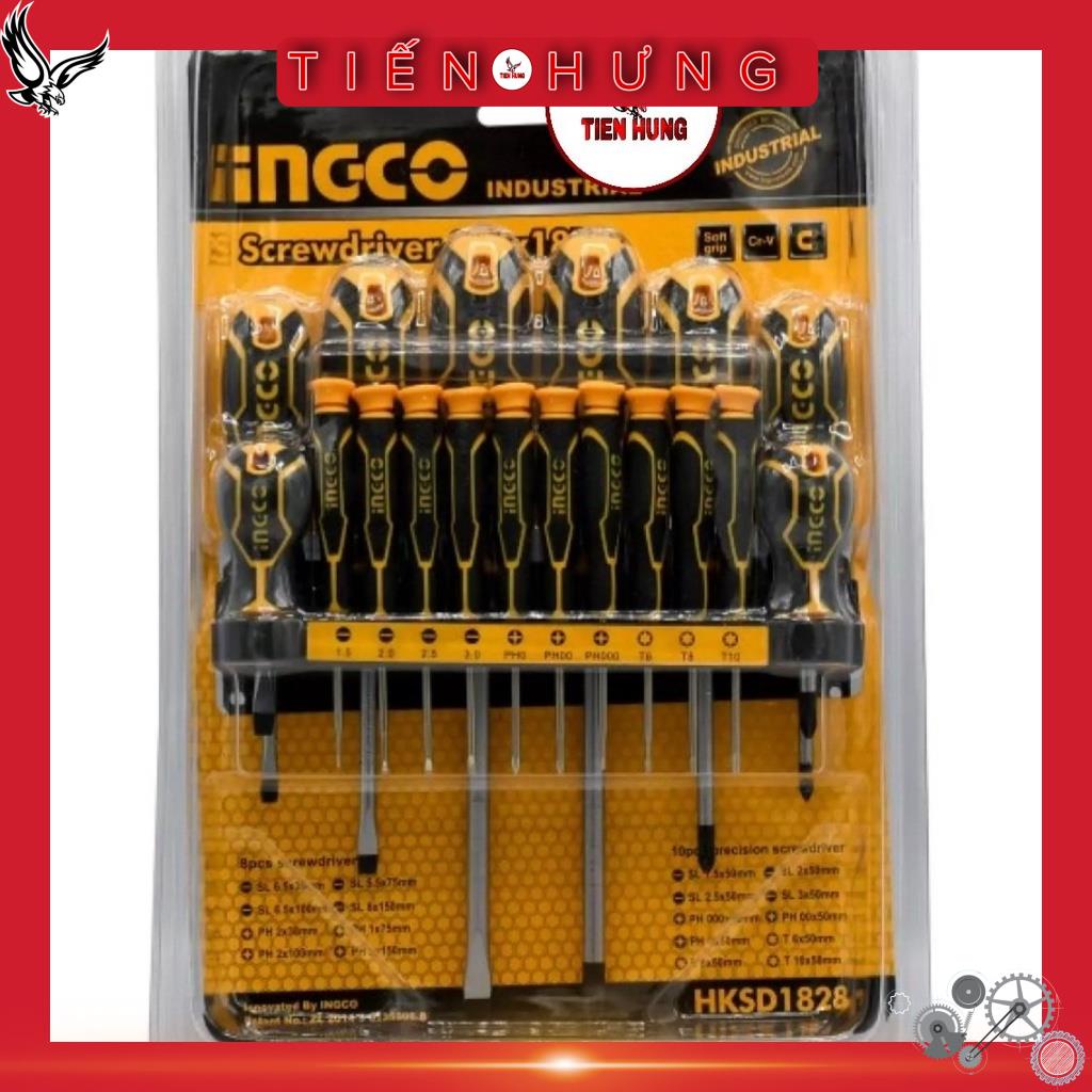 Bộ tuốc nơ vít (tô vít) 18 chi tiết INGCO HKSD1828