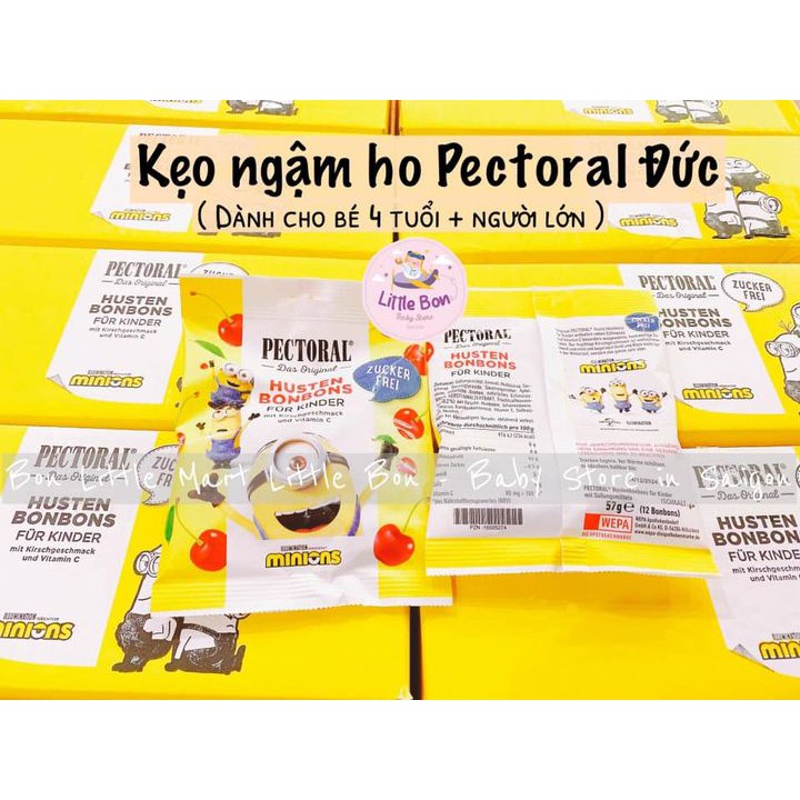 Kẹo ngậm ho thảo dược Pectoral Husten Bonbons Đức 57gr cho bé 4Y+_Date 12/2024