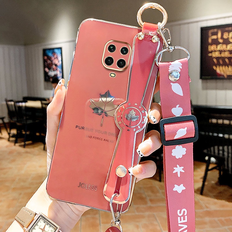 Ốp Điện Thoại Mềm Mạ Điện Có Dây Đeo Cho Xiaomi Redmi note 10 9 8 9s 10s note 10 9 8 pro