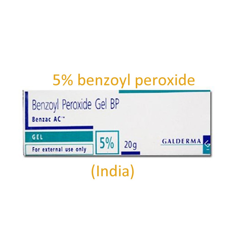 Chấm mụn Benzac AC (20g) - 5% và 2.5% benzoyl peroxide, giảm mụn, hết mụn sưng viêm nhanh (Ấn Độ)