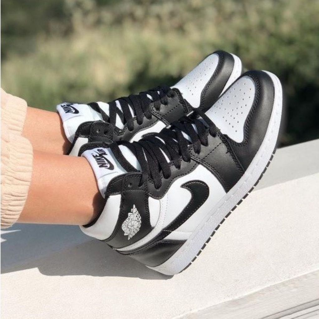 Giày thể thao nam nữ Jordan cổ cao loại 1, giày sneaker Jordan Panda màu đen, xám đủ size