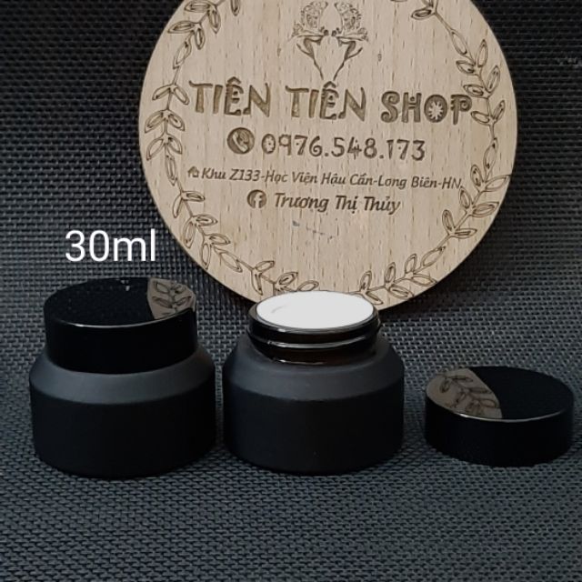 Hũ thủy tinh 30ml phun đen