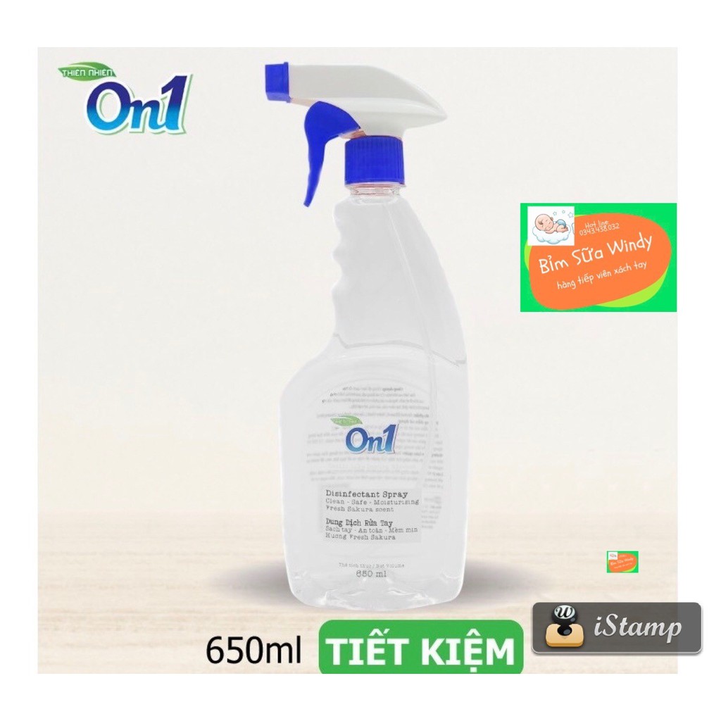 Dung Dịch Rửa Tay Khô On1 Hương Fresh Sakura 650ml
