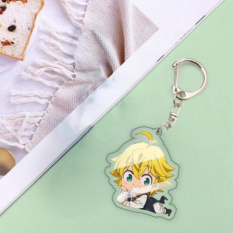 Tmdbyx Móc Khóa Nhựa Acrylic Trong Suốt Hình Nhân Vật Meliodas Elizabeth Hawk Trong Phim Seven Deadly Sins