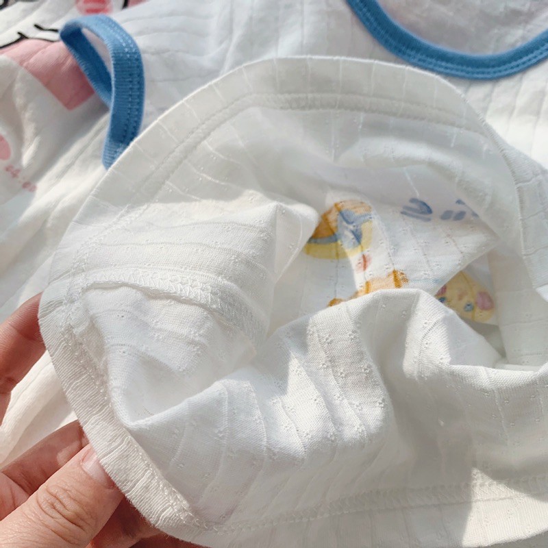 Bộ cộc tay cotton đục lỗ siêu mát hàng quảng châu cao cấp cho bé hè 2021 ms701107