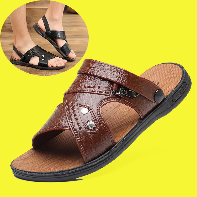 Đôi dép sandal chống trượt quai bản rộng thời trang cho nam