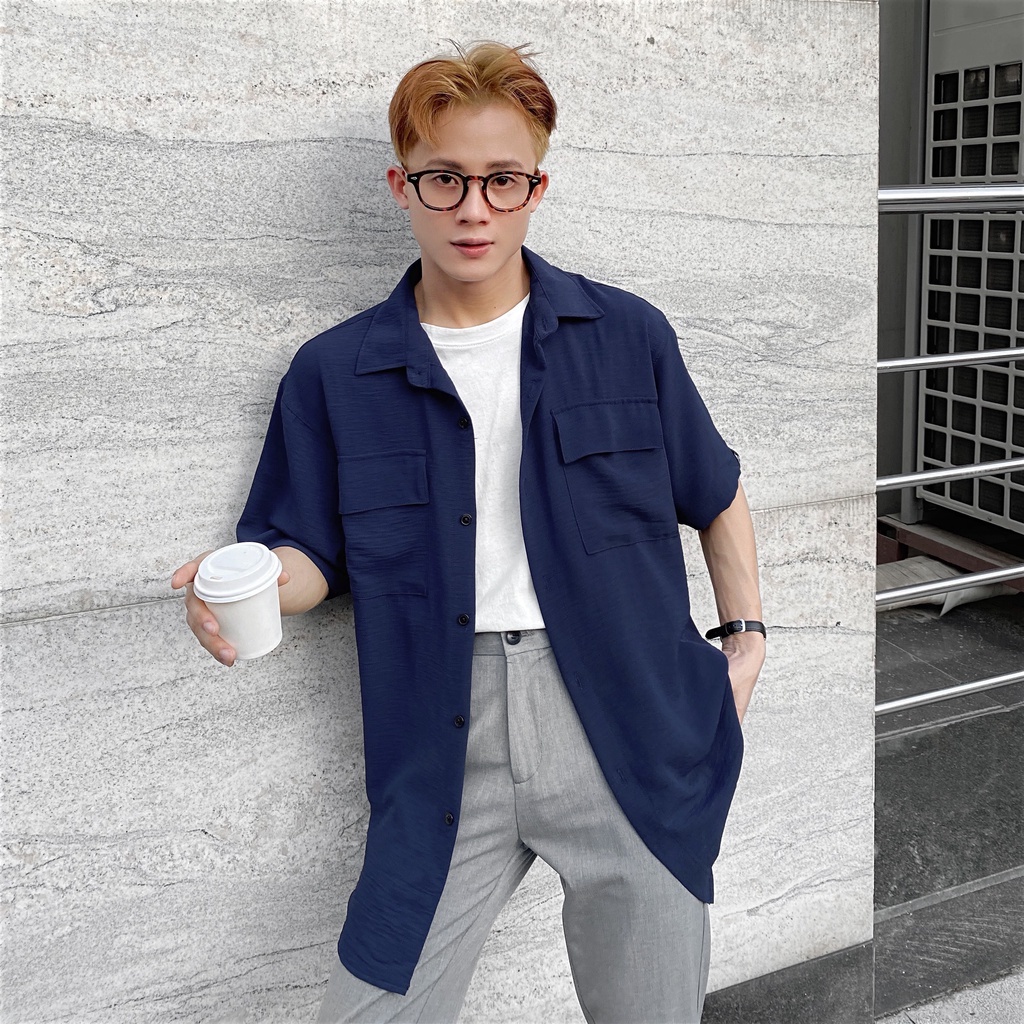 Áo Sơmi cộc tay basic, JACKLANE, Áo sơmi cộc tay Unisex Jack Lane