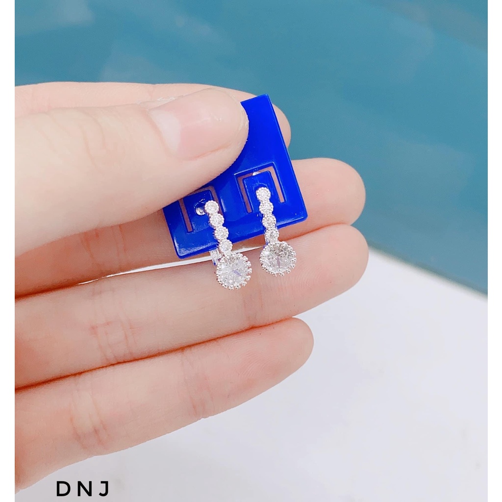 Bộ trang sức nữ bạc ta đính đá tròn nhỏ xinh xắn - Kho sỉ bạc Nhất Linh