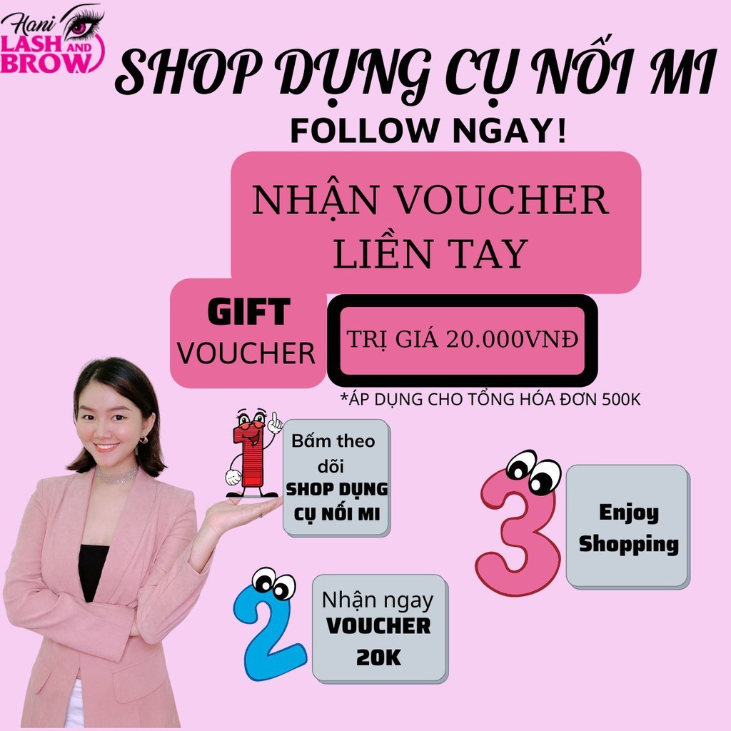 Gương Soi Mi Ruby Hani - Gương Nối Mi Cao Cấp