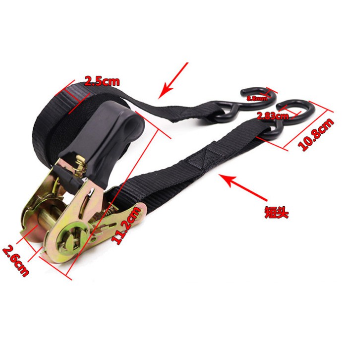 Dây buộc hàng kèm tăng đơ bản 2.5 cm