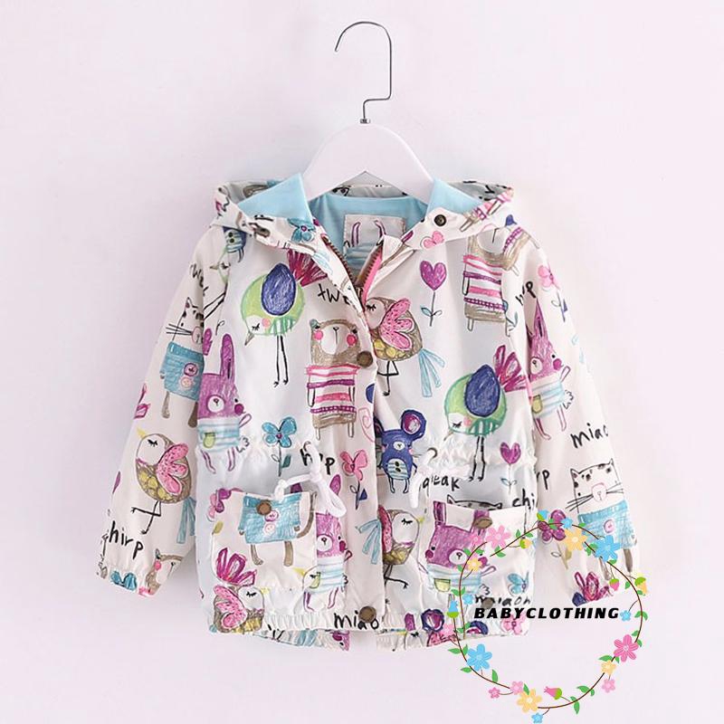 ღWSVღKids Baby Girls Jacket Coat Hooded Outerwear Overcoat