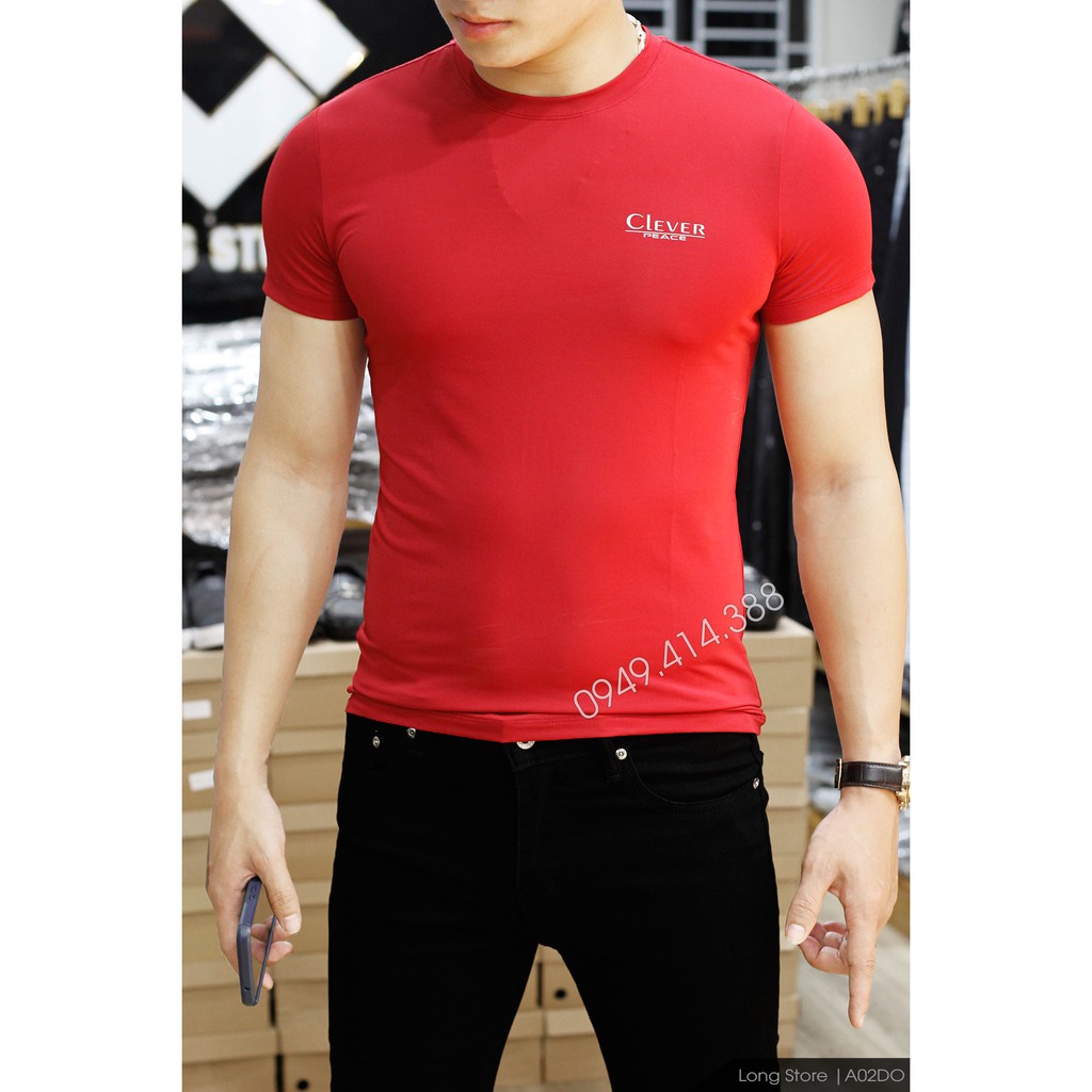 Áo thun nam cổ tròn áo phông trơn cổ tim basic tay ngắn vải thun lạnh co giãn form chuẩn nhiều màu LONGSTORE A02 | BigBuy360 - bigbuy360.vn