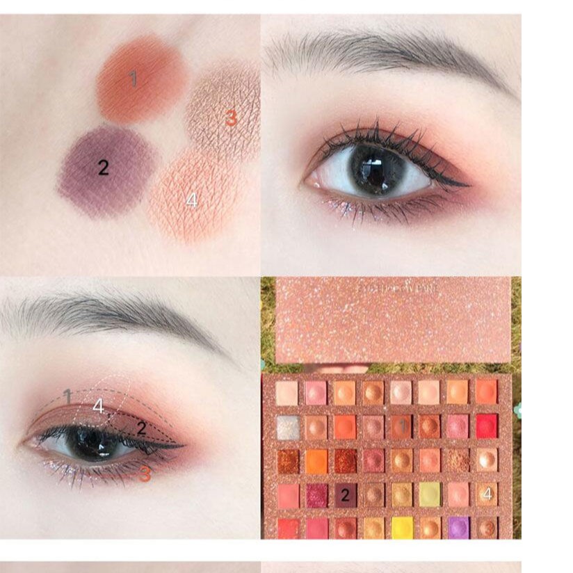 HỘP PHẤN MẮT DIKALU 40 Ô MÀU SIÊU TO MIX MÀU ĐA DẠNG TƯƠI TRẺ PHÙ HỢP NHIỀU PHONG CÁCH MAKEUP