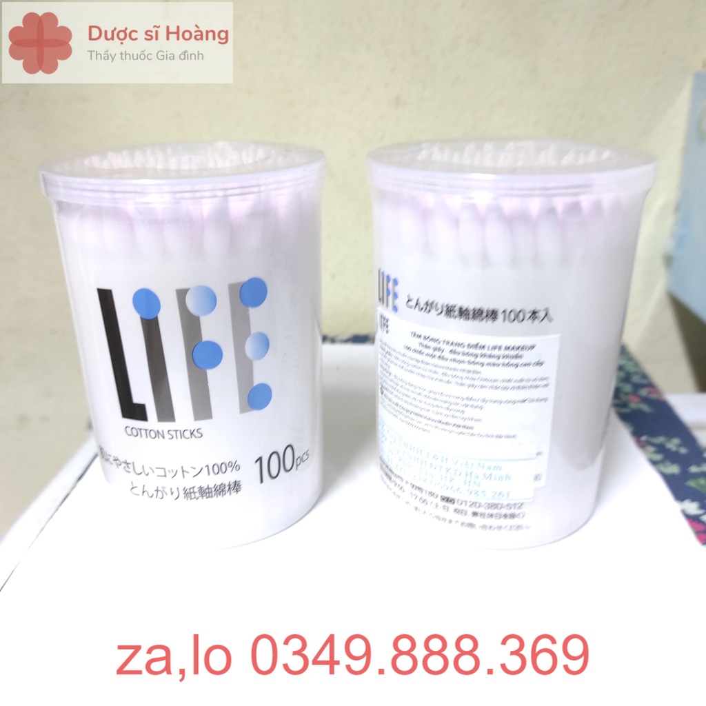 Tăm Bông Trang Điểm LIFE MAKEUP 100pcs  Cao Cấp