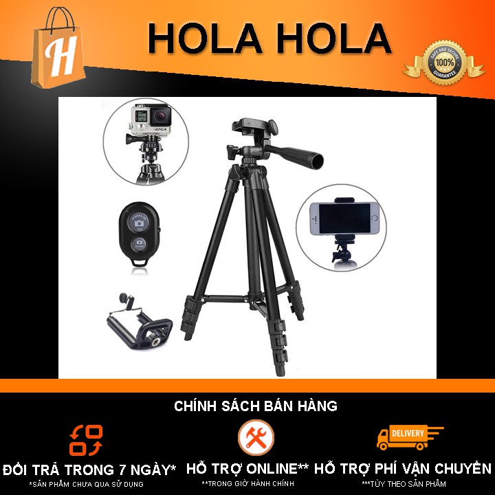 GIÁ ĐỠ MÁY ẢNH/ĐIỆN THOẠI TRIPOD TF 3120 3110 - REMOTE + ĐÈN LED N01 + GIÁ KẸP