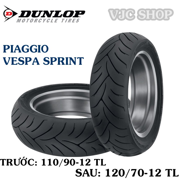 [EBSSDUN05 Hoàn 30.000] Lốp xe Vespa Sprint chính hãng Dunlop, kho hàng Hà Nội