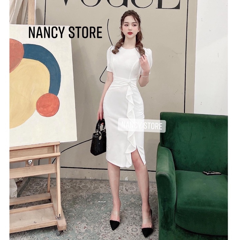 Đầm trắng dự tiệc công sở cao cấp ôm body dáng dài trẻ trung thanh lịch | BigBuy360 - bigbuy360.vn