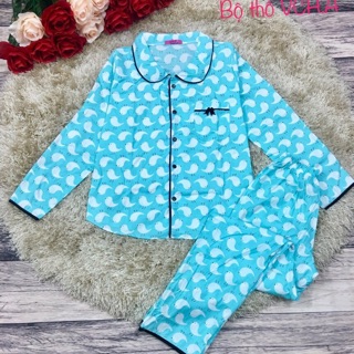 Bộ thô lụa, bộ đồ mặc nhà chất thô tay dài quần dài