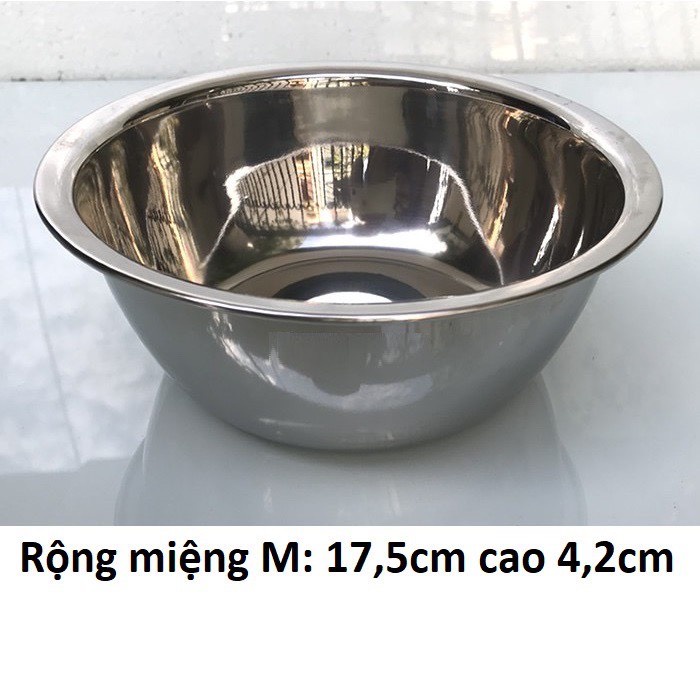 Bát inox chó mèo loại rộng miệng (đế nhỏ hơn miệng bát) 3 size chống gỉ