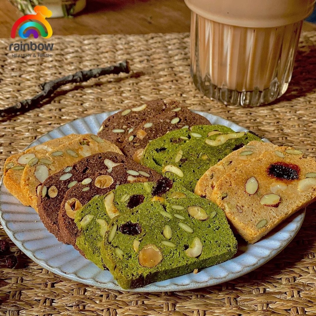 Biscotti Rainbow - Bánh Quy Kiểu Ý thơm ngon, giòn rụm, tươi mới, bổ sung dinh dưỡng tức thì