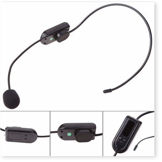 Micro không dây đeo tai, cài đầu dùng cho máy trợ giảng, loa kéo