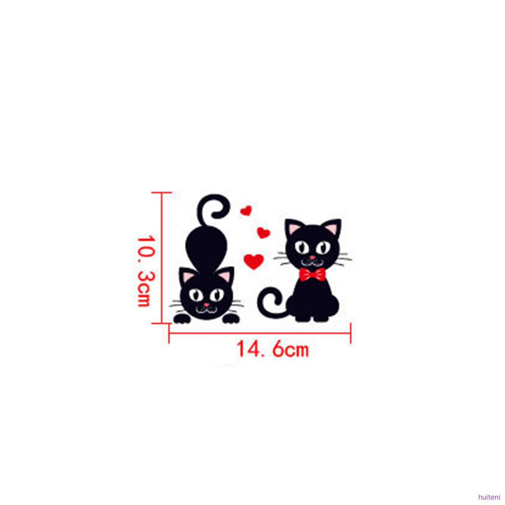 Sticker Trang Trí Công Tắc Hình Mèo Đen
