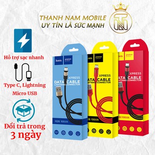 Dây sạc nhanh Hoco X26 type C, cáp sạc nhanh TypeC sạc pin siêu nhanh