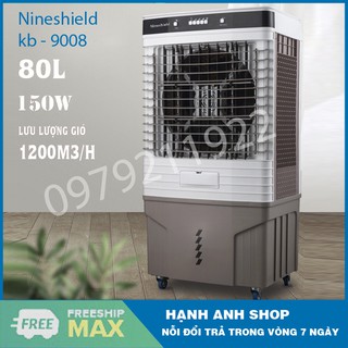 Quạt hơi nước Nineshield KB-9008 80L , Quạt điều hòa không khí, Thương hiệu thái lan - Bảo Hành 12 Tháng