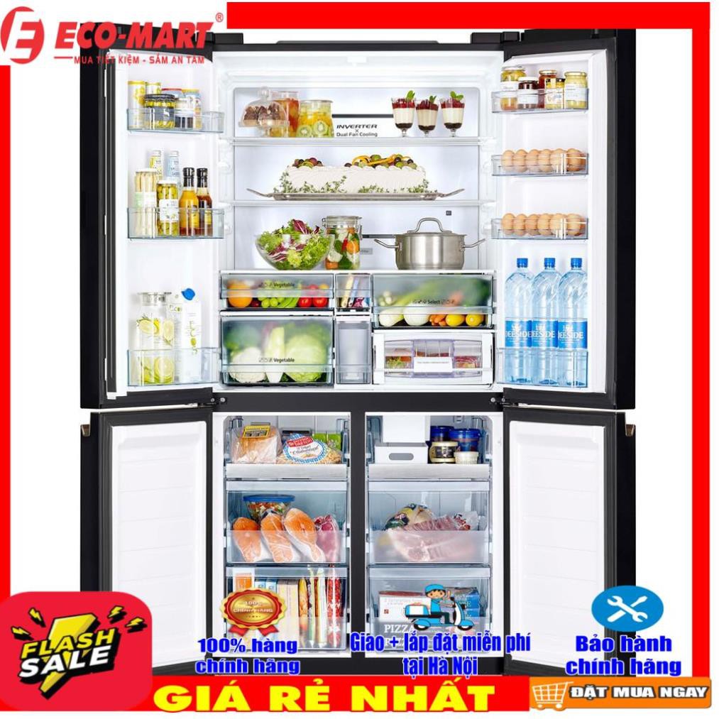 R-WB640VGV0 Tủ lạnh Hitachi Inverter 569 lít mặt gương sám R-WB640VGV0