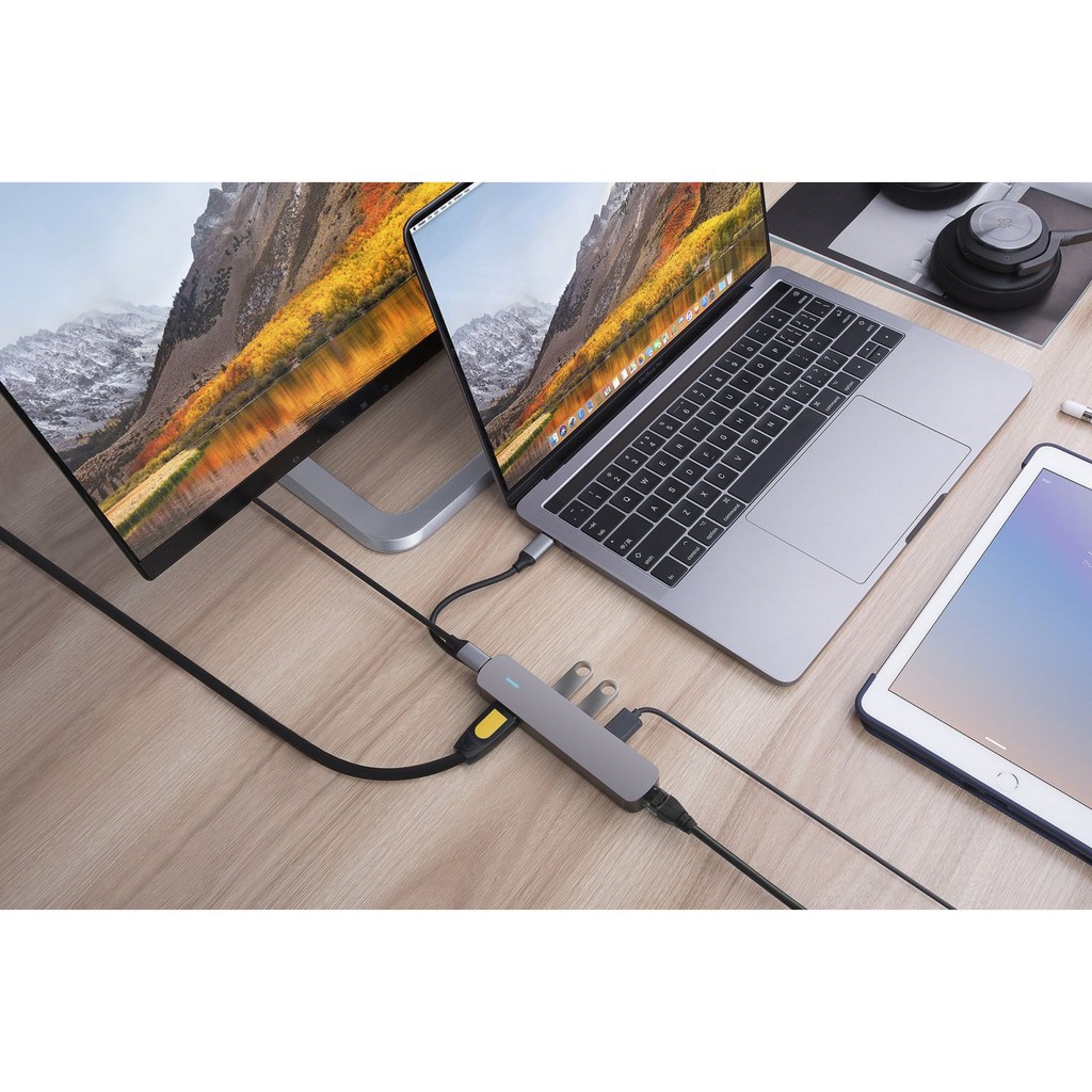 CỔNG CHUYỂN USB-C HUB HyperDrive 4K HDMI 6-IN-1 hàng chính hãng USA