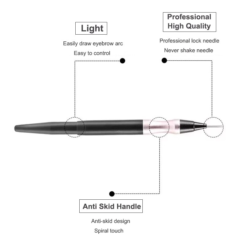 Nguồn cung cấp hình xăm Microblading Hướng dẫn sử dụng Bút Công cụ Máy trang điểm vĩnh viễn Chuyên nghiệp Bút có kim để thêu lông mày LipMicroblade trang điểm vĩnh viễn