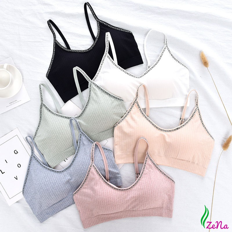 Áo Bra Tập Gym Yoga Cotton Tăm Viền Chữ Cao Cấp ZENA 045 | BigBuy360 - bigbuy360.vn