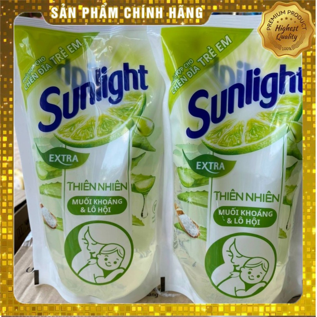 💗💗(550g) Nước rửa chén Sunlight muối khoáng và lô hội