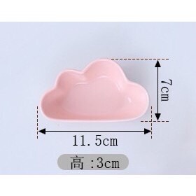 Đĩa gốm sứ mini hình đám mây cho bé ăn dặm kiểu nhật, chén bát đĩa cho trẻ SAMI KIDS
