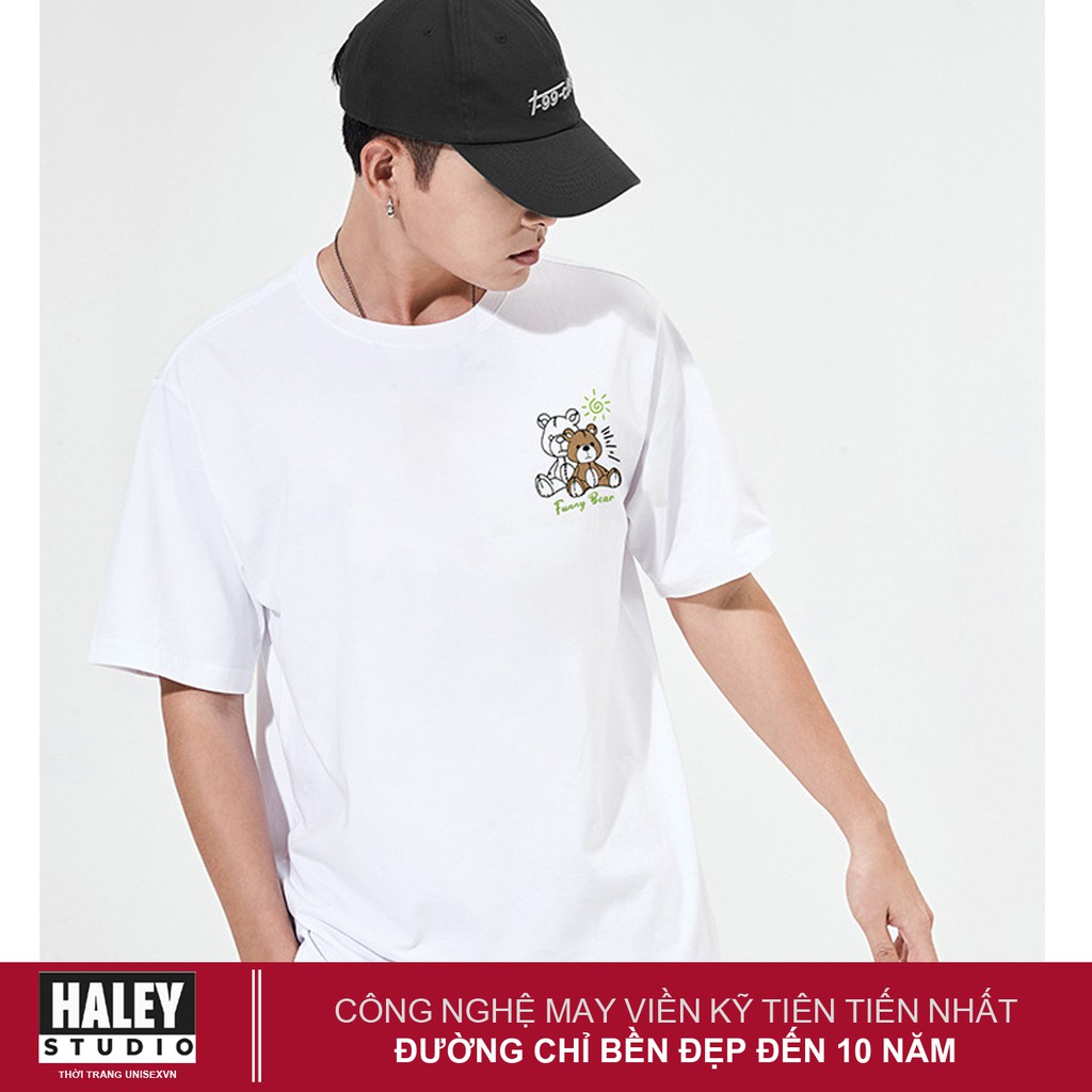 Áo Thun TN365 Funny Bear Unisex Form Rộng Nam Nữ phong cách Hàn Quốc HALEY