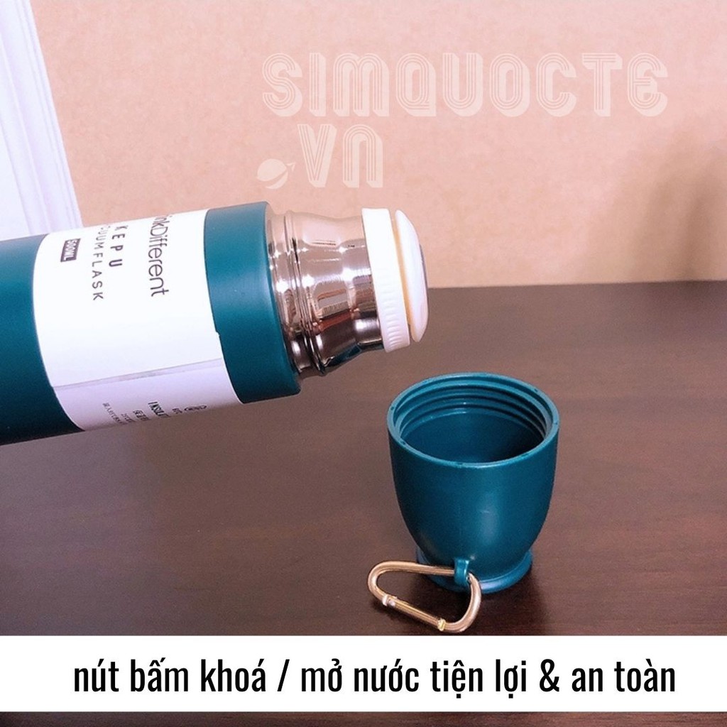 Bình Giữ Nhiệt Có Nút Bấm Mở Khoá Nước Think Different 500ml