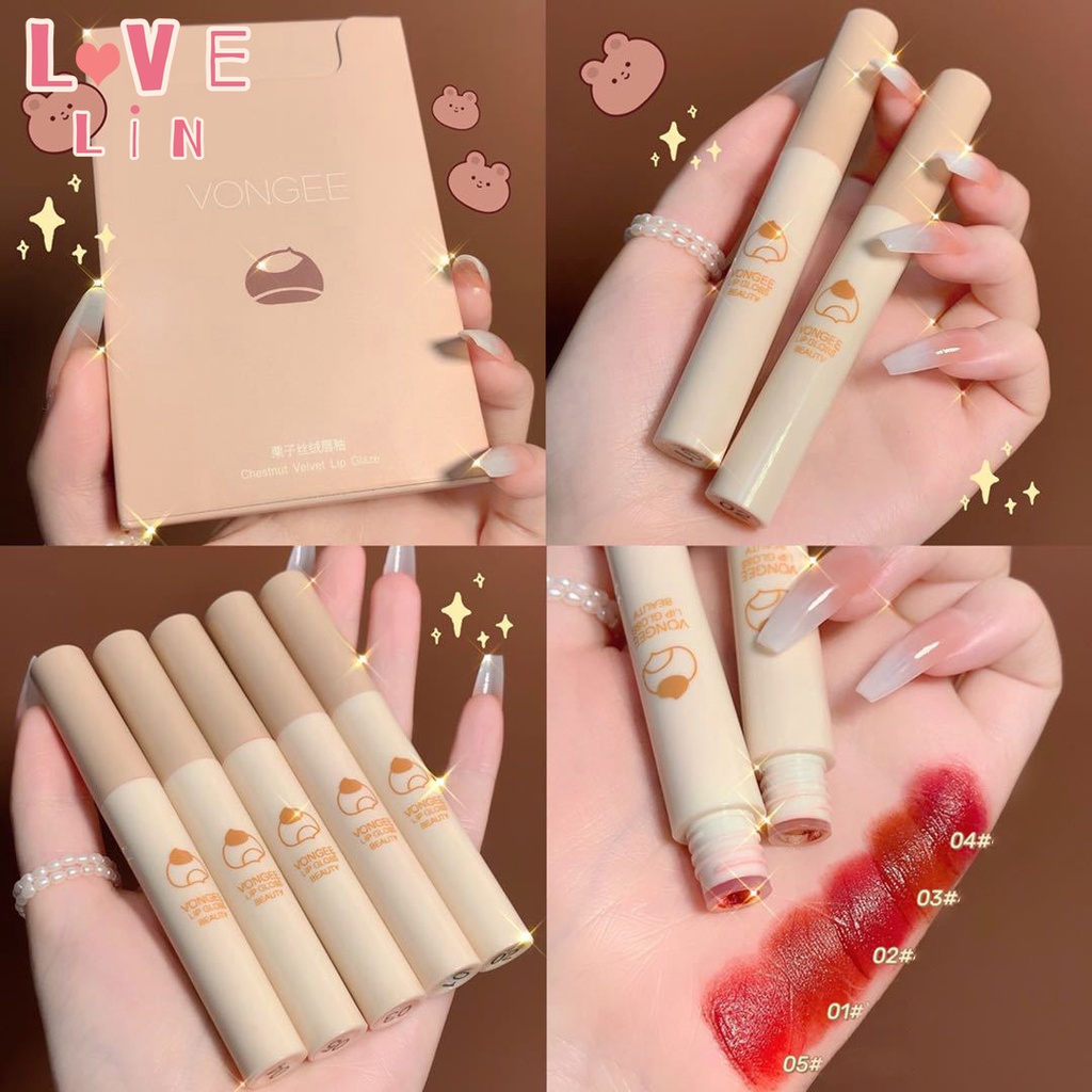 Bộ Son Kem Màu Lì Mịn Màng Như Nhung Không Dễ Phai Không Dính Cốc