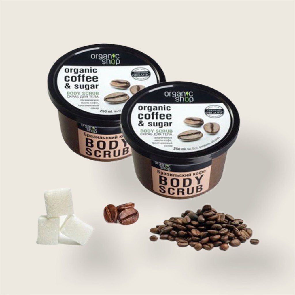 Tẩy da chết Body Organic Coffee 250ML-CS33 HÀNG CHÍNH HÃNG