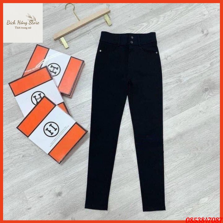 Quần Legging Nữ Cạp Cao Gen Bụng 2 Khuy Khóa Kéo - Legging Umi Hàn Siêu Phẩm Hot