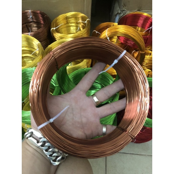 Dây nhôm mạ mầu làm cây bonsai handmade,500g loại 1mm