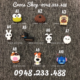 Nút cài dép-charm-sticker-icon-jibbitz CUTE (A1-A20).Shop ship từ 10 sản phẩm trở lên