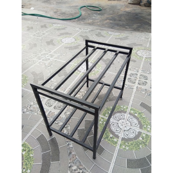 Kệ 2 tầng liền  Dài 50. cao 40. rộng 30. 3 nan phụ. Hộp thép 14*14mm thép mạ kẽm ko rỉ.