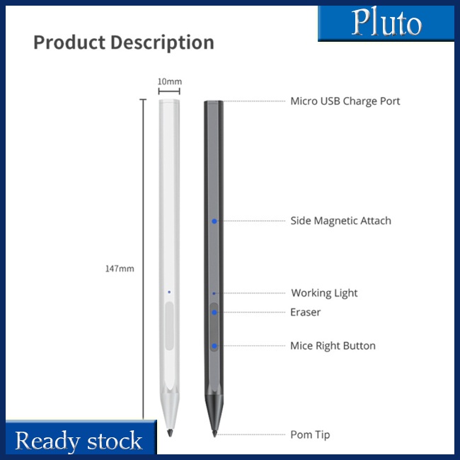 Bút Cảm Ứng Áp Suất Từ Mới 4096 Cho Surface Pro 3/4/5/6/7 Pro X