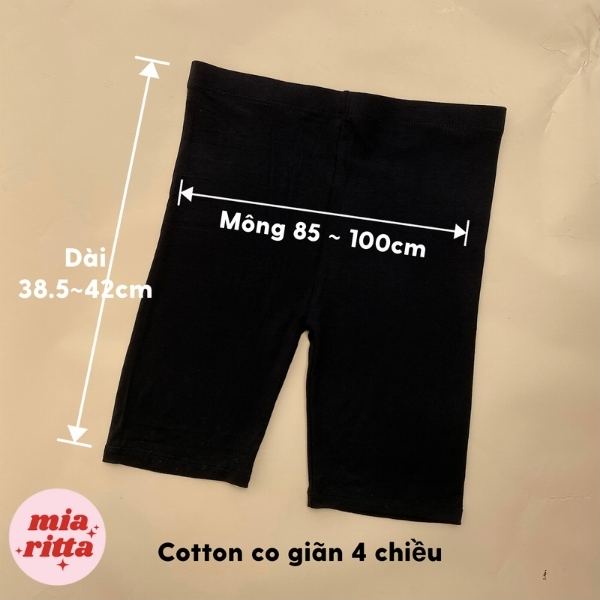 Quần legging ngố lửng biker short thun co giãn chính hãng Mia Ritta Q368