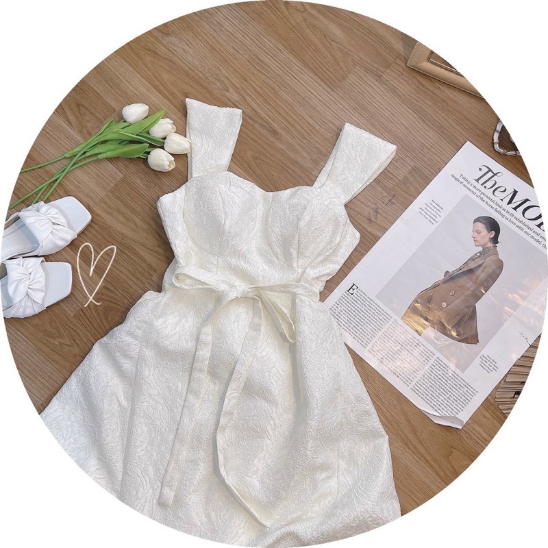 Đầm gấm xốp 2s bản to